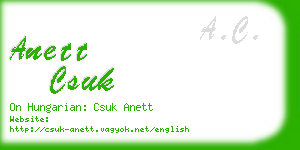 anett csuk business card